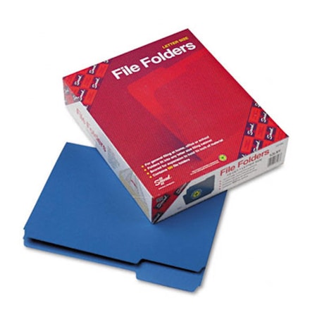 Smead File Folders- 1/3 Cut- Top Tab- Letter- Navy- 100/Box SM33264